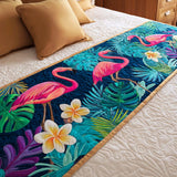 Fioritura dell'Isola Runner da Letto Trapuntato