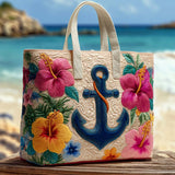 Fioritura dell'Isola Borsa Tote Trapuntata