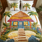 Set di Biancheria da Letto Trapuntata 3 Pezzi Sogni dell'Isola