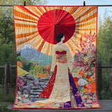 Fascino della Geisha Giapponese Coperta Trapuntata