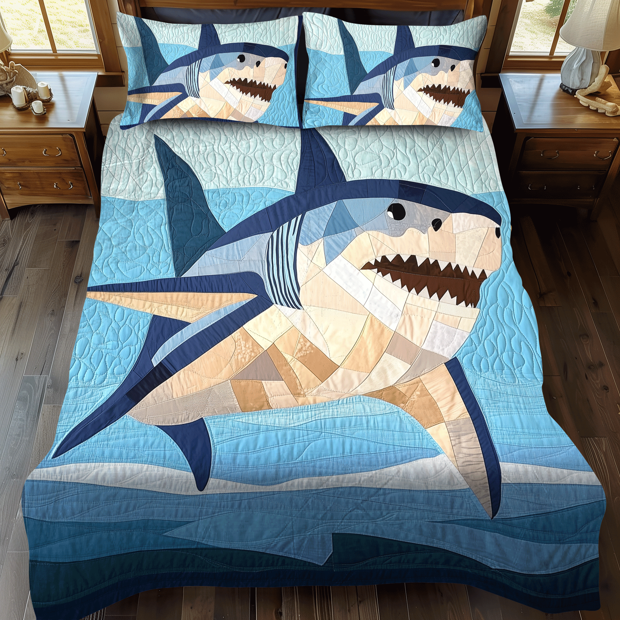 Set di Biancheria da Letto Trapuntata 3 Pezzi Jaw
