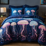 Set di Biancheria da Letto Trapuntata 3 Pezzi Sogno di Jellyfish