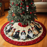 Border Collie Gioviali Copri Base per Albero di Natale Trapuntato