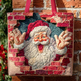 Babbo Natale Curioso Borsa Tote Trapuntata