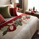 Allegro Rosso e Verde Runner da Letto Trapuntato