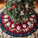Gioviale San Nicola Copri Base per Albero di Natale Trapuntato