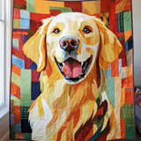 Golden Retriever Gioioso Coperta Trapuntata