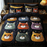 Set di Biancheria da Letto Trapuntata 3 Pezzi Sogni del Gattino