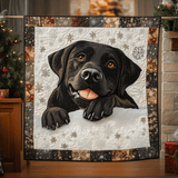Bagliore Natalizio del Labrador Coperta Trapuntata