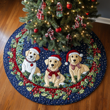 Sogno del Labrado Copri Base per Albero di Natale Trapuntato