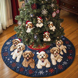 Fascino del Labradoodle Copri Base per Albero di Natale Trapuntato