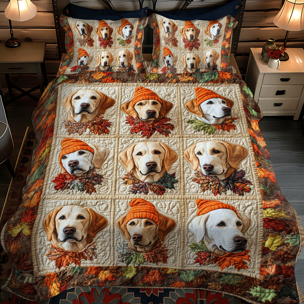 Set di Biancheria da Letto Trapuntata 3 Pezzi Labrador di Design
