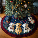 Sogni Festivi del Labrador Copri Base per Albero di Natale Trapuntato