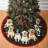 Feste del Labrador Copri Base per Albero di Natale Trapuntato