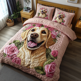 Set di Biancheria da Letto Trapuntata 3 Pezzi Riposo del Labrador