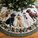 Spensieratezza del Labrador Retriever Copri Base per Albero di Natale Trapuntato