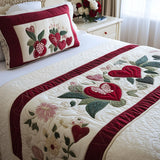 Cuori di Pizzo Runner da Letto Trapuntato