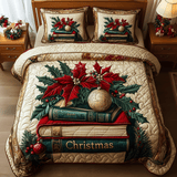 Set di Biancheria da Letto Trapuntata 3 Pezzi Leafy Letterario