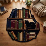 Gatto della Biblioteca Tappeto Sagomato