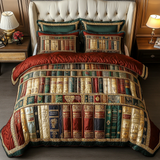 Set di Biancheria da Letto Trapuntata 3 Pezzi Sogni della Biblioteca