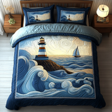Set di Biancheria da Letto Trapuntata 3 Pezzi Bagliore del Faro