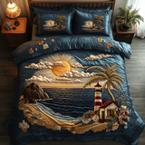 Set di Biancheria da Letto Trapuntata 3 Pezzi Lucentezza del Faro