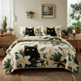 Set di Biancheria da Letto Trapuntata 3 Pezzi Ombra del Giglio