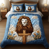 Set di Biancheria da Letto Trapuntata 3 Pezzi Grazia del Leone