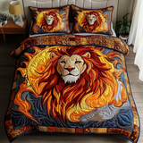 Set di Biancheria da Letto Trapuntata 3 Pezzi Cuore del Leone