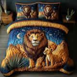 Set di Biancheria da Letto Trapuntata 3 Pezzi Maestà del Leone