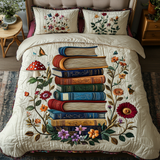 Set di Biancheria da Letto Trapuntata 3 Pezzi Rifugio Letterario