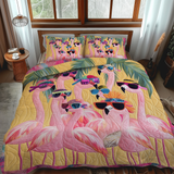 Set di Biancheria da Letto Trapuntata 3 Pezzi Fenicottero di Lovable
