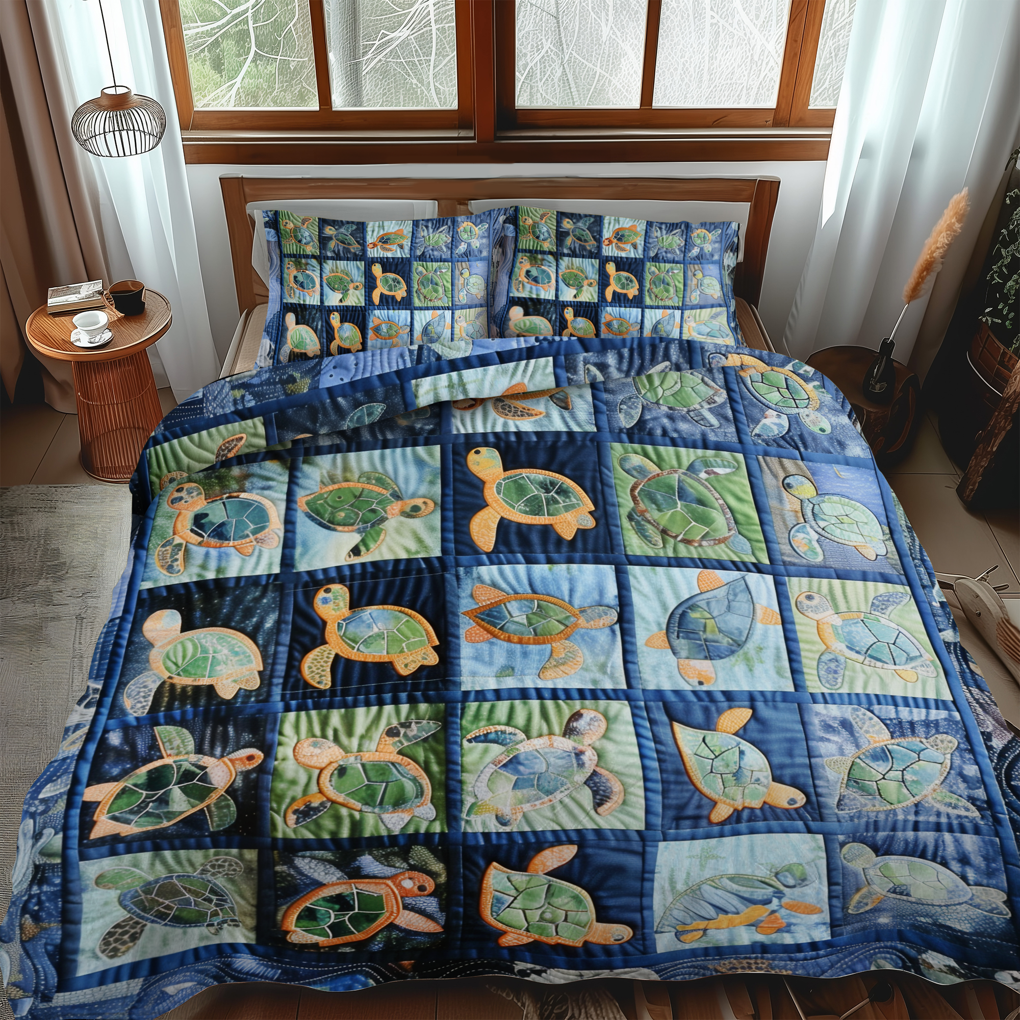 Set di Biancheria da Letto Trapuntata 3 Pezzi Tartarughe di Lovable
