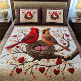 Set di Biancheria da Letto Trapuntata 3 Pezzi Posatoio dell'Amore