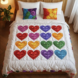 Set di Biancheria da Letto Trapuntata 3 Pezzi Amore di Spectrum