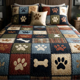 Set di Biancheria da Letto Trapuntata 3 Pezzi Amorevole Pawprint