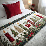 Natale Luminoso Runner da Letto Trapuntato