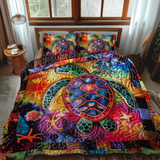 Set di Biancheria da Letto Trapuntata 3 Pezzi Tartarughe di Magnificent
