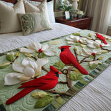 Raccolta di Magnolie Runner da Letto Trapuntato