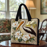 Cieli di Pellicani e Magnolie Borsa Tote Trapuntata