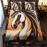 Set di Biancheria da Letto Trapuntata 3 Pezzi Cavallo Maestoso Colorato