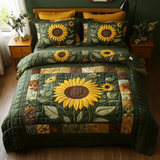 Set di Biancheria da Letto Trapuntata 3 Pezzi Campi Maestosi