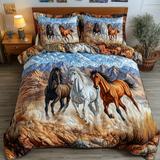 Set di Biancheria da Letto Trapuntata 3 Pezzi Galoppo Maestoso