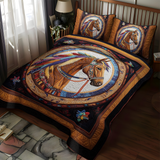 Set di Biancheria da Letto Trapuntata 3 Pezzi Criniera Maestosa