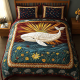 Set di Biancheria da Letto Trapuntata 3 Pezzi Balena Maestosa