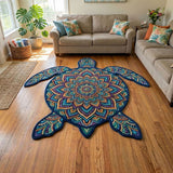 Mandala Tartaruga Tappeto Sagomato