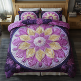 Set di Biancheria da Letto Trapuntata 3 Pezzi Essenza del Mandala