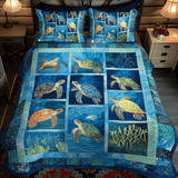 Set di Biancheria da Letto Trapuntata 3 Pezzi Armonia Marina