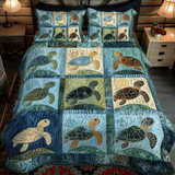 Set di Biancheria da Letto Trapuntata 3 Pezzi Melodia Marina