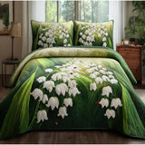 Set di Biancheria da Letto Trapuntata 3 Pezzi May Fioriture